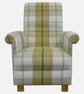 Tartan Armchair Porter Stone Balmoral Check Ochre Adult Chair Mustard Accent 