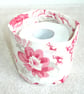 Toilet Roll Holder Loo Storage Basket Pink Roses Bathroom Kitchen Shampoo Tidy