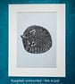 Sleeping Cat Lino Print - Original Hand Carved Print - Black & White Linocut - Image 6