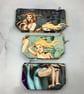 Mermaids makeup bag, zip bag, options, Handmade - Image 4