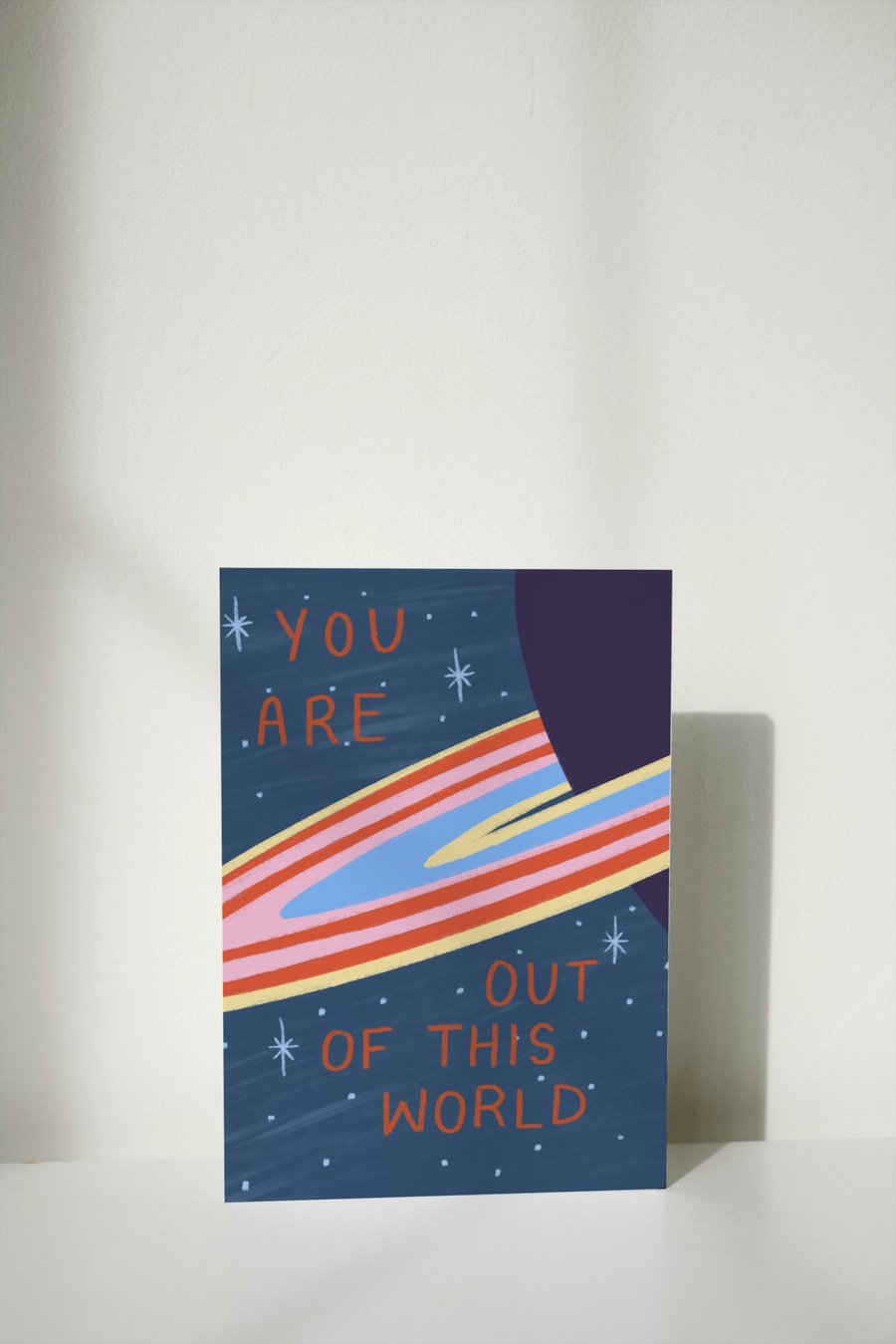 Out of This World Space Valentines Day Anniversary Love A6 Card