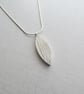 Textured Silver Leaf Pendant - Image 3