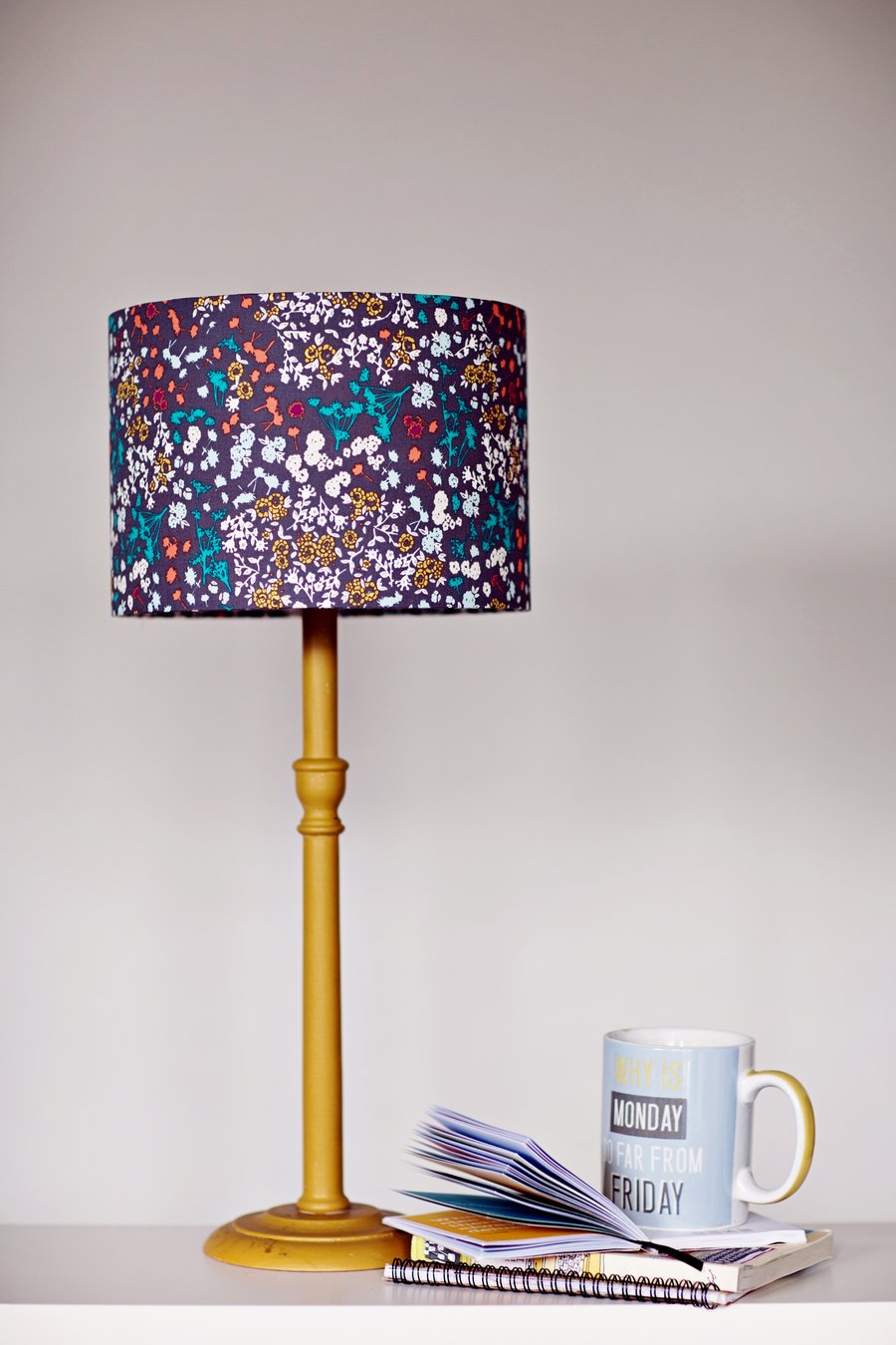 20cm mulberry floral lampshade
