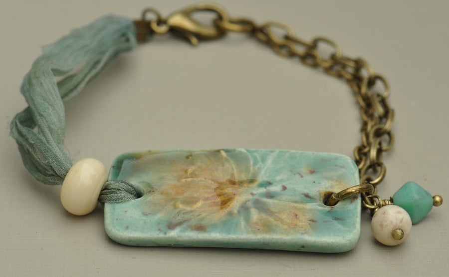 Firefly Ceramic & Lampwork Bead Bracelet