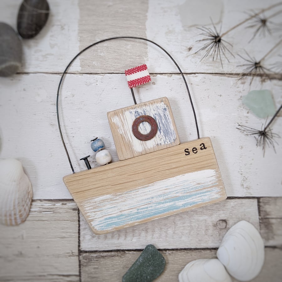 Rustic Wooden Boat Hanging