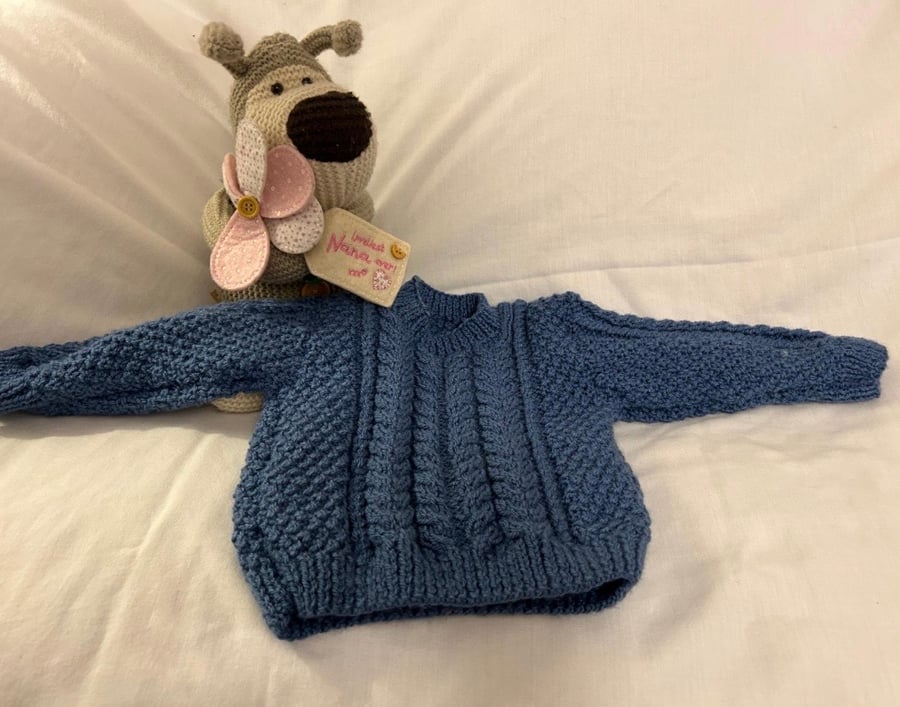 Baby Aran style jumper