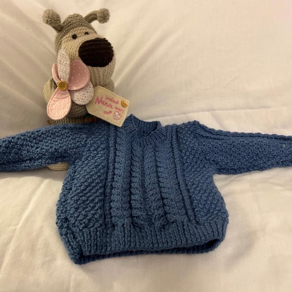 Baby Aran style jumper