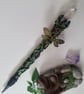 Crystal wand, mini witch natural stone wand, dragonfly gifts, Green fae crystal  - Image 7