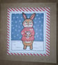 Set of 5 christmas animals in their christmas jumpers, whimsical art, handmade. - Image 2