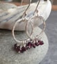 Garnet earrings, January birthstone, Deep red gemstone dangle earrings - Image 5