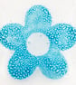 Boxed Set of 2 Fused Glass Coasters - Bubbly Flower Design - Image 3