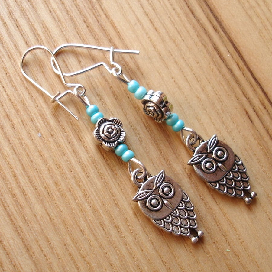 Owl Charm Earrings