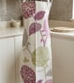 Green & Purple cotton hydrangea adult apron - Image 2