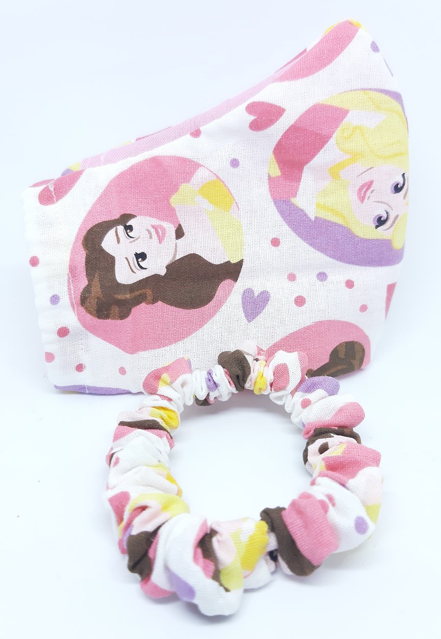 Child's Face Covering with Matching Scrunchie