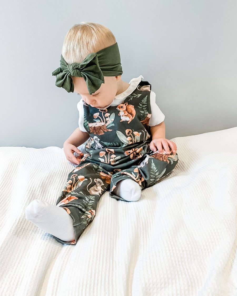 Woodland baby romper, toddler romper, kids outfit, baby gift, baby clothes