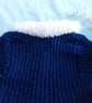 Hand Knitted Girls Navy Sparkle Peplum Cardigan with Faux Fur Trim Age 2-4 - Image 7