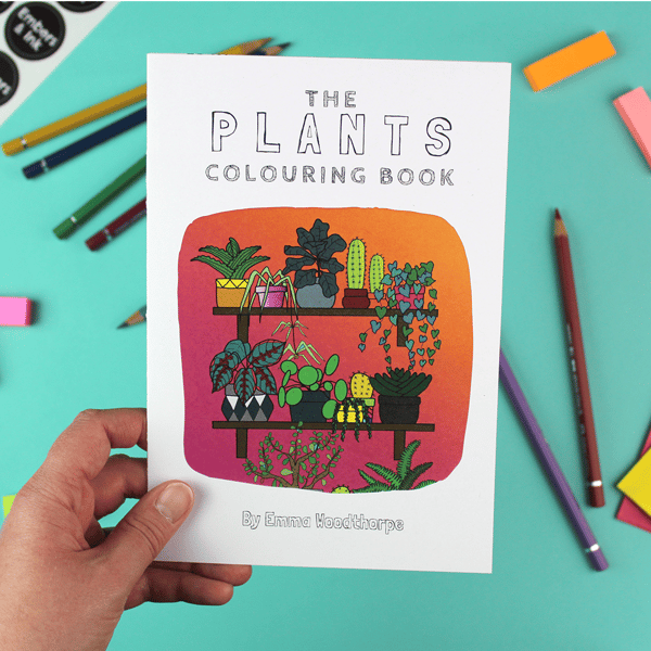 Plants Colouring Book for Children and Adults by Emma Woodthorpe