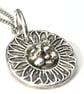 Sunflowers and Sunshine  Solstice -  Pendant necklace - PMC - recycled silver  - Image 2