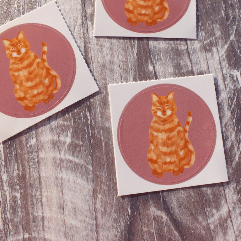 Ginger Cat 38mm Round Sticker