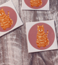Ginger Cat 38mm Round Sticker - Image 1
