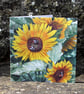 Greetings Card - Blank - Sunflowers - Image 2