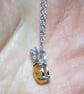 Natural Citrine Silver Pineapple Sterling SIlver Pendant & Chain 18 Inch - Image 5