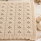 Handmade Crochet Baby Blanket - Soft Peach Baby Blanket - Baby Shower Gift 