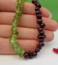 'Darkness and Light' garnet and peridot tumblechip bracelet - Image 4