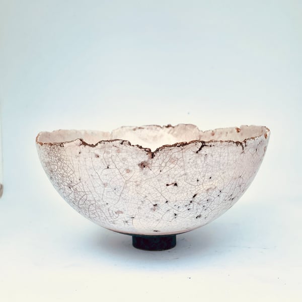 Pinched Raku Bowl With Foot. No 4