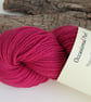 100g Dark Fuchsia Pink Dyed British BFL DK Wool Yarn