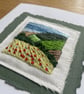 Poppy field landscape hand embroidered 'mini art' keepsake card - Image 4