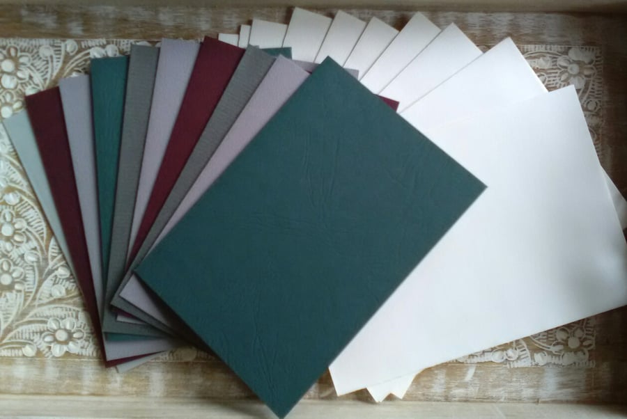 10 X C6 Card Blanks and Envelopes in Winter colours