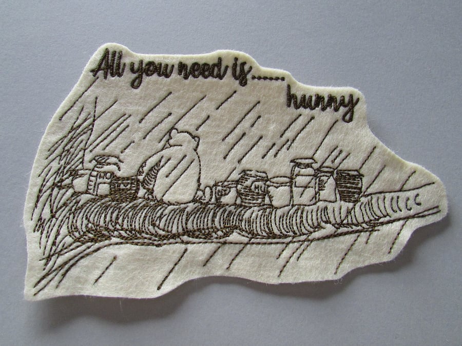 Embroidered Winnie the Pooh Applique Patch
