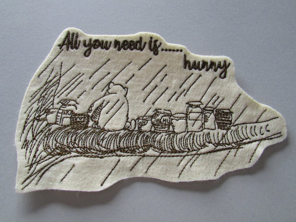 Embroidered Winnie the Pooh Applique Patch