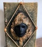 The WATCHER Dark Fantasy Altered Book 3D Sculpted Mask Art Dark Academia