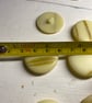 Set of 7, 3cm vintage flat button neutral colours - Image 2
