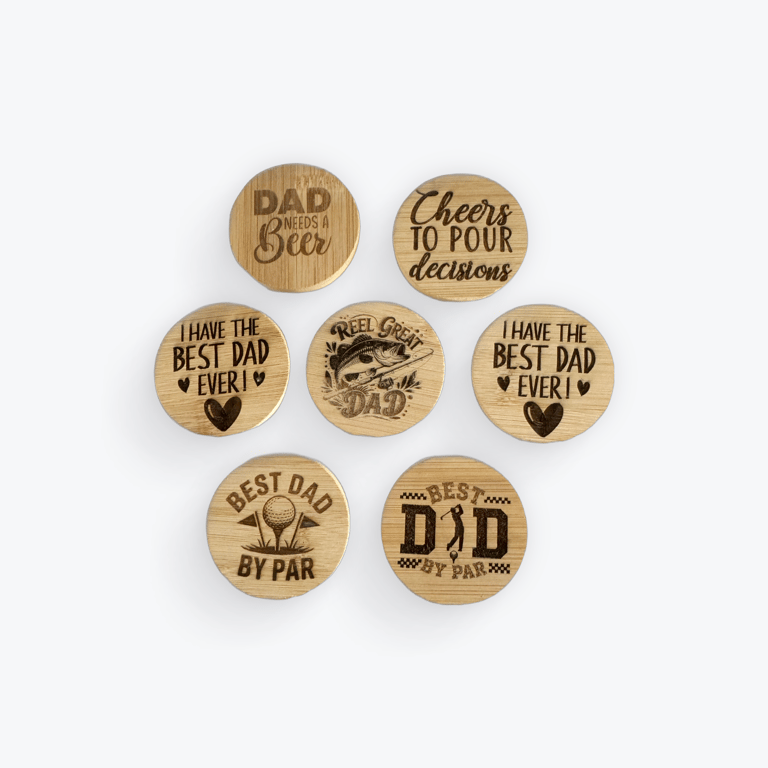 Personalised Bamboo Bottle Opener for Dad - Father's Day Gift - Engraved Wooden 