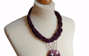 Textile necklace.
