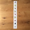 Spring garden bird fabric strip