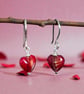 Sterling Silver Lampwork Glass Fire Hearts - Gift Boxed - Image 2