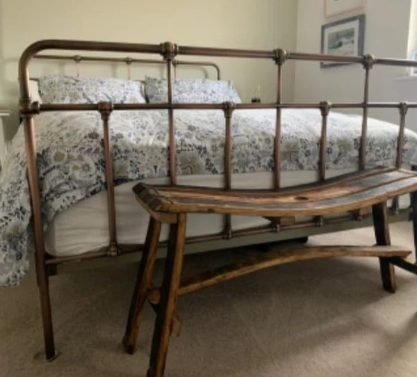 Whiskey Barrel Bench Medium