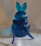 Little Blue coloured Spring Bunny Ornament - Resin - Image 1