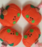 Halloween 'Pumpkin' hanging decoration hand sewn in wool blend felt.  - Image 3