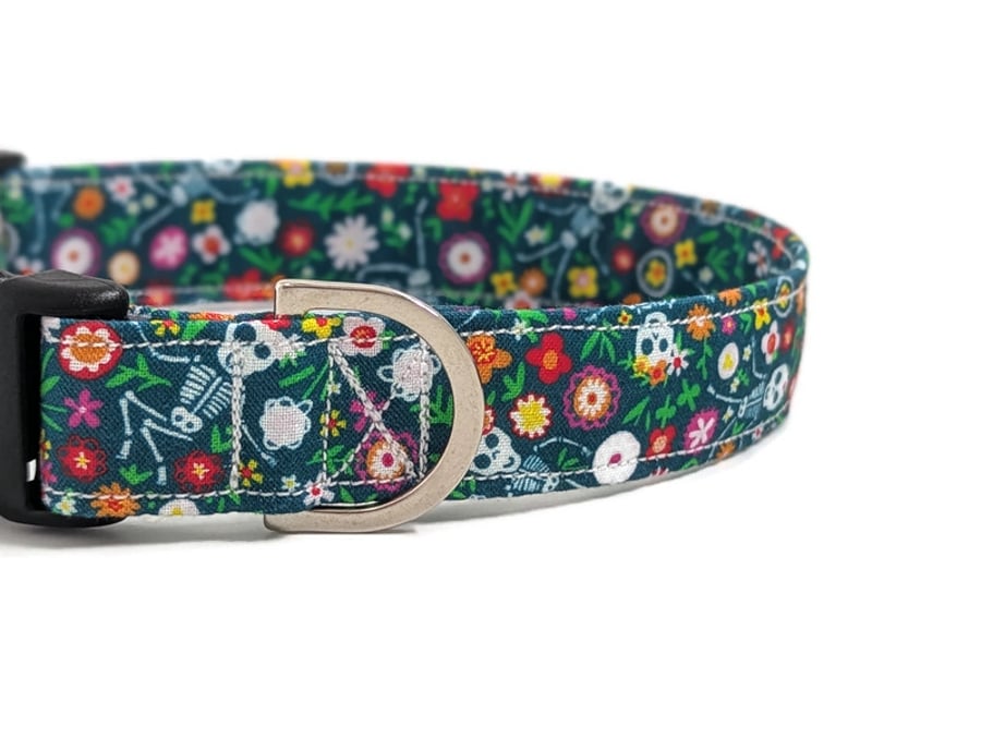 Skeleton Dog Collar, Dog Lead, Girl Dog Collar