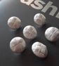 Vintage Platinum looking Buttons 18mm 28L  - Image 4