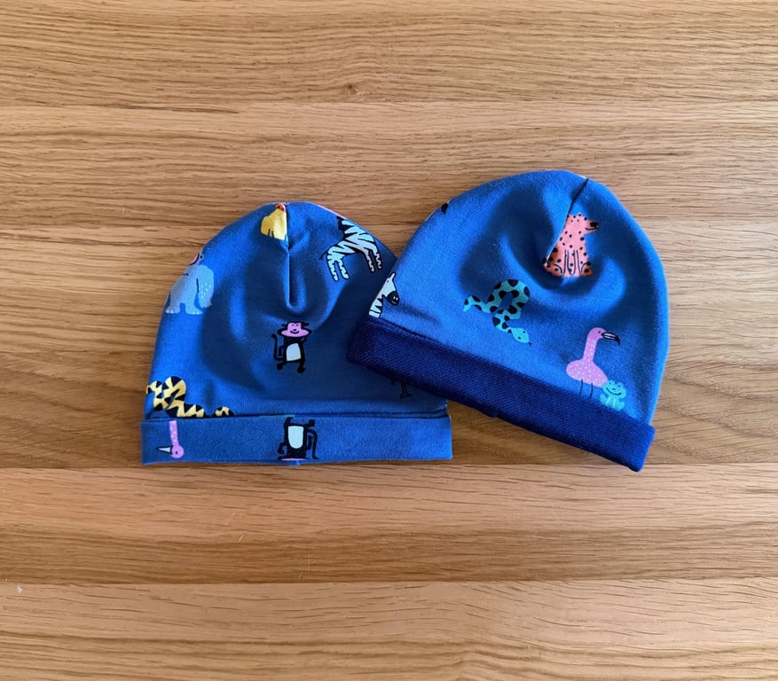 Newborn Baby Hats, Beanie hats. 2 PK. Ideal for the newborn baby 0-3mths - BE12