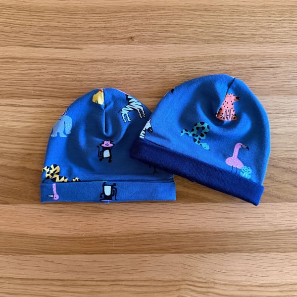 Newborn Baby Hats, Beanie hats. 2 PK. Ideal for the newborn baby 0-3mths - BE12