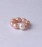 Pale Pink Rice Freshwater Pearl Elastic Ring Band - Natural Pearls - Image 4
