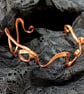 Swirly Copper Cuff Made in an Art Nouveau Style - Image 1
