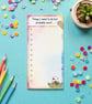 Funny Cat To-Do List Notepad Pastel Kawaii Stationery, Procrastination Planner 